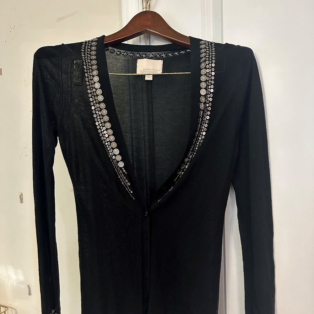 Banana Republic Sequin Cardigan Sweater Size Small
